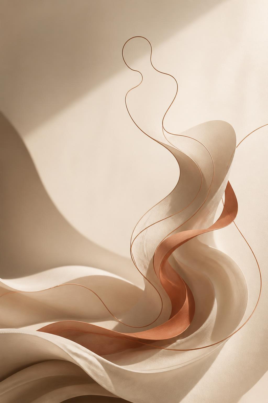Flowing sculptural forms representing grace